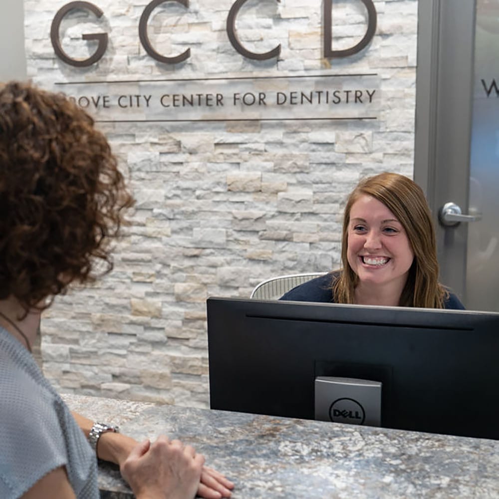 Grove City Center for Dentistry Logan Greets Patient