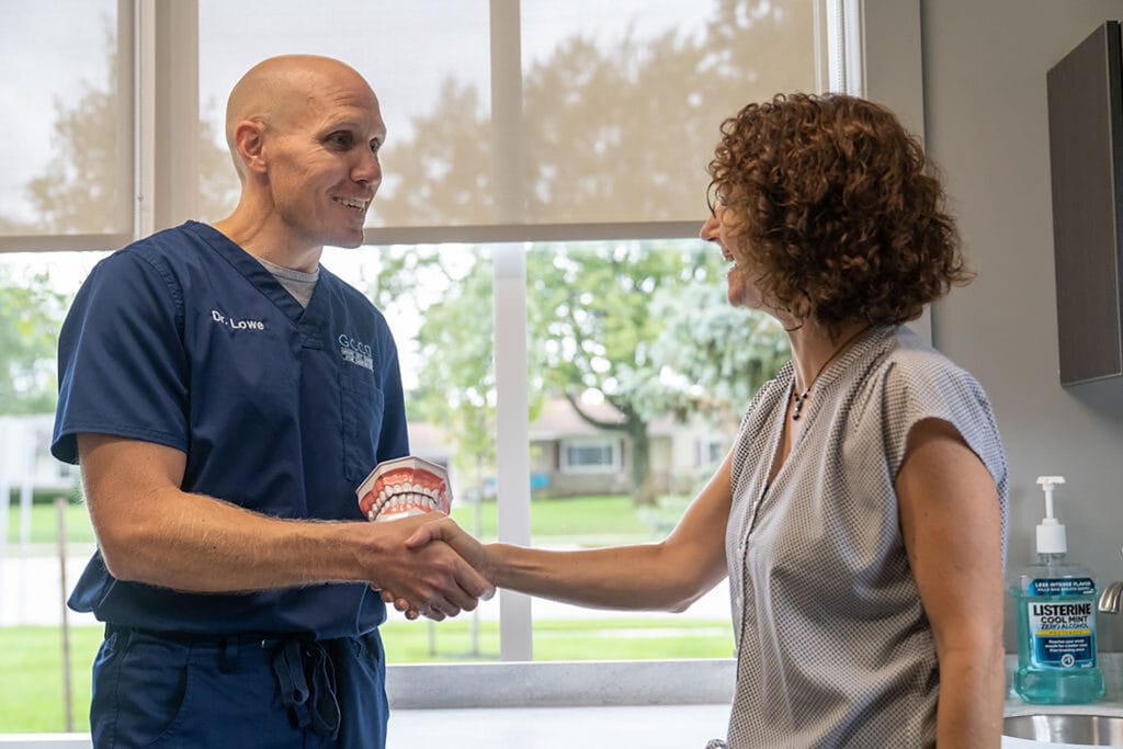 Grove City Center for Dentistry Dr. Kyle Lowe and Patient